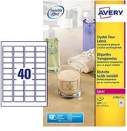 Dodatki do drukarek i skanerów - Avery kryształowo czysta etykiety do drukarek laserowych i trwała L7781-25 - miniaturka - grafika 1