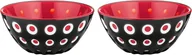 Miski i półmiski - Guzzini Miseczki na przekąski Le Murrine 12,5 cm czarno-czerwone 2 szt. 279412146 - miniaturka - grafika 1
