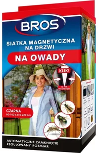 Bros siatka na drzwi magnetyczna 100x220 Czarna - Moskitiery - miniaturka - grafika 3