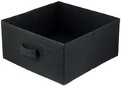 Pudła i pojemniki do przechowywania - Pudełko tekstylne Spaceo Kub 31 x 31 x 15 cm czarne - miniaturka - grafika 1