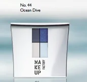 Cienie do powiek - MAKE UP FACTORY MAKEUP CIENIE QUATRO 4,8 G - NR 44 OCEAN DIVE - miniaturka - grafika 1