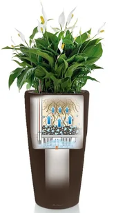 Lechuza Donica Rondo 32 ALL-IN-ONE, taupe, wysoki połysk, 15784 - Donice - miniaturka - grafika 2