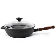 Patelnie - Patelnia emaliowana z pokrywką 26cm CZESKIE ŻELIWO 112932 - miniaturka - grafika 1