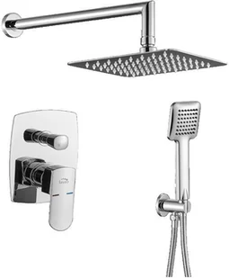 Laveo Calla Zestaw natryskowy z baterią podtynkową chrom BAC001P - Zestawy prysznicowe - miniaturka - grafika 3