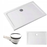 Brodziki prysznicowe - 231 HYDAR BRODZIK SLIM PROSTOKĄTNY 100x80 AKRYL GRUBY+ SYFON 23178207 78207-uniw - miniaturka - grafika 1