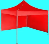 Pawilony ogrodowe - Expodom Namiot ekspresowy 3x3m  aluminiowy, Czerwony, 2 ściany boczne - miniaturka - grafika 1