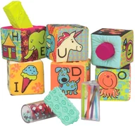 Zabawki sensoryczne - B. Toys miękkie klocki sensoryczne ABC Block Party - miniaturka - grafika 1