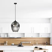 Lampy sufitowe - EULUNA Lampa wisząca Starla 1-punktowa, szkło grafitowe - miniaturka - grafika 1