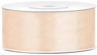 PartyDeco Tasiemka satynowa, kremowa, 25 mm / 25 m TS25-079 - Pasmanteria - miniaturka - grafika 2
