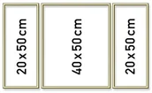 Ramki na zdjęcia - Schipper Noris gry  605140707  malowanie za pomocą liczb triptychon rama aluminiowa, 50 x 80 cm, złoty - miniaturka - grafika 1