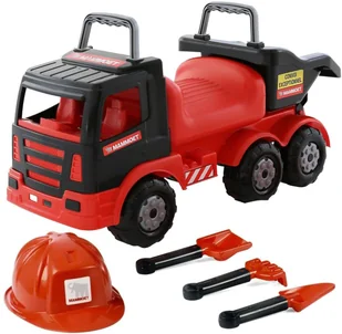 Wader QT MAMMOET Samochód Ciężarówka Jeździk Pchacz Wywrotka z kaskiem + zestaw do piasku 57082 - Jeździki dla dzieci Wader QT MAMMOET Samochód Ciężarówka Jeździk Pchacz Wywrotka z kaskiem + zestaw do piasku 57082 - Jeździki dla dzieci - miniaturka - grafika 9