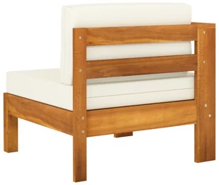 vidaXL 4-osobowa sofa ogrodowa z kremowymi poduszkami, drewno akacjowe 3057928 - Meble ogrodowe - miniaturka - grafika 4