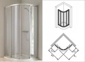 Kabiny prysznicowe - Huppe Classics 90 503400 - miniaturka - grafika 1