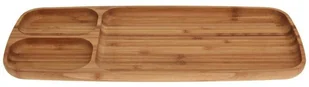 EH Excellent Houseware Bambusowa taca na przekąski podłużna patera 3 przegrody 170426990 - Tace i patery - miniaturka - grafika 2