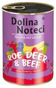 Dolina Noteci Premium Superfood Pies Sarna i wołowina puszka 400g - Mokra karma dla psów - miniaturka - grafika 3