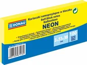 Etykiety samoprzylepne i bloki etykiet - Donau Bloczek samoprzylepny 38x51 mm 3x100 kart neon żółty - miniaturka - grafika 1