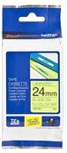 Taśmy do drukarek barwiące - Brother TZE-C51 Taśma 24mm, żółta fluorescencyjna, czarny nadruk E671-98505_20150121160047 - miniaturka - grafika 1
