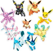 Figurki dla dzieci - MEGA Mega Pokemon Ewolucja Eevee Zestaw klocków dla dzieci GFV85 GFV85 - miniaturka - grafika 1