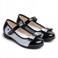 Buty dla dziewczynek - Wojtyłko Baleriny dla dziewczynki wkł.SKÓRA rzep - miniaturka - grafika 1