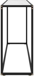 VidaXL Lumarko Stolik konsolowy, biały, 120x35x75 cm, szkło hartowane 322817 VidaXL - Ławy i stoliki kawowe - miniaturka - grafika 3