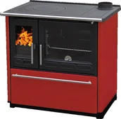 Kuchnie węglowe - PLAMEN 850 GLAS czerwona kuchnia żeliwna na drewno - miniaturka - grafika 1