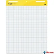 Etykiety samoprzylepne i bloki etykiet - 3M Post-It Samoprzylepne arkusze konferencyjne Post-it_ Super Sticky na flipchart 63,5x76,2cm w kratkę do wykresów 30 kart. białe - miniaturka - grafika 1