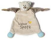 Maskotki i pluszaki - Nici NICI 40041 Doudou, niedźwiedź, wiadomości i motyw obrazu haftowana, "Mały wróbel", 25 x 25 cm - miniaturka - grafika 1