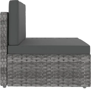 vidaXL 6 częściowy zestaw wypoczynkowy do ogrodu rattan PE szary 3054600 3054600 - Meble ogrodowe - miniaturka - grafika 13