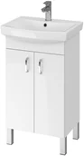 Szafki łazienkowe - Cersanit Zestaw Claso Carina 50 umywalka + szafka, biały - miniaturka - grafika 1