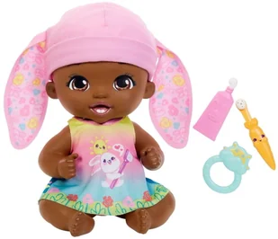 My Garden Baby My Garden Baby Bobasek-Króliczek Myjemy ząbki Lalka różowa czapeczka HGC11 - Lalki dla dziewczynek - miniaturka - grafika 2