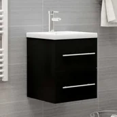 Meble łazienkowe - VidaXL Lumarko Szafka pod umywalkę, czarna, 41x38,5x48 cm, płyta wiórowa 804684 VidaXL - miniaturka - grafika 1