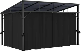 vidaXL Altana z zasłonami, 405 x 294 x 244 cm, antracytowa! 48599 - Altany ogrodowe - miniaturka - grafika 9