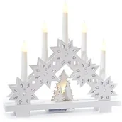 Sprzęt do nurkowania - Heitmann DECO Heitmann Deco LED łuk świetlny z drewna, nastrojowe światełka, dekoracyjny świecznik schwibbogen, podświetlane dekoracje na Boże Narodzenie, kolor biały, do wnętrz. 91390 - miniaturka - grafika 1