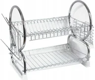Suszarki do naczyń - Suszarka Do Naczyń dwupoziomowa BB1481 Srebrna - miniaturka - grafika 1