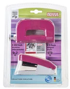 Novus Zestaw biurowy, zszywacz i dziurkacz, różowy - Zszywacze biurowe - miniaturka - grafika 2