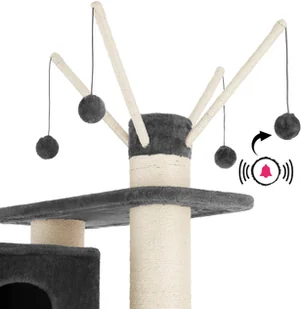 tectake Drapak dla kota Gismo - szaro/biała 403327 - Drapaki dla kotów - miniaturka - grafika 8