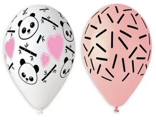 GMR Balony pastelowe Panda i serca - 33 cm - 5 szt. GS120/PDS - Balony i akcesoria - miniaturka - grafika 2