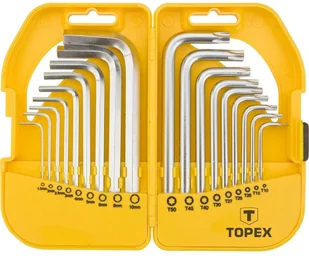 Topex Klucze hex i torx, komplet 18 sztuk, , 35D952 - Klucze i nasadki - miniaturka - grafika 2
