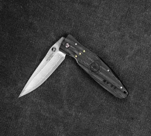 Mcusta Zanmai Nóż składany Sengoku Black Micarta Damascus MC-0181D - Noże - miniaturka - grafika 4
