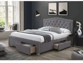 Łóżka - Signal Łóżko ELECTRA VELVET Szary 160x200 cm [Dostępny po 2020-01-15] ELECTRAV160SZ - miniaturka - grafika 1