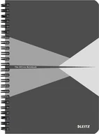 Notesy i bloczki - Leitz Kołonotatnik Office Card A5 w kratkę szary KZK1036 - miniaturka - grafika 1