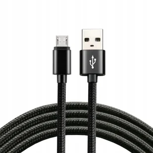everActive Kabel przewód pleciony USB micro USB everActive CBB-2MB 200cm z obsługą szybkiego ładowania do 2,4A czarny CBB-2MB - Kable USB - miniaturka - grafika 2