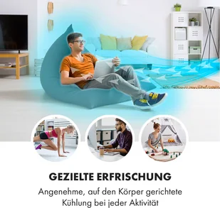 Klarstein Skypillar, chłodnica powietrza 3 w 1, wentylator, nawilżacz powietrza, zbiornik 5 l, pilot zdalnego sterowania, panel dotykowy HTR2-SkypillarB - Klimatory - miniaturka - grafika 8