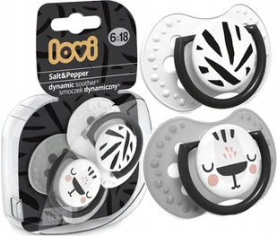 Lovi Smoczek silikonowy dynamiczny 6-18 Salt pepper - Smoczki uspokajające - miniaturka - grafika 2