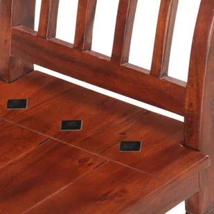 vidaXL vidaXL Ławka, 111 cm, lite drewno akacjowe - Ławki do przedpokoju - miniaturka - grafika 5