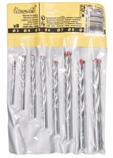 CONDOR Zestaw wierteł do betonu 3mm,4mm,5mm,6mm,7mm,8mm,9mm,10mm 8szt - Wiertła CONDOR Zestaw wierteł do betonu 3mm,4mm,5mm,6mm,7mm,8mm,9mm,10mm 8szt - Wiertła - miniaturka - grafika 1