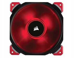 Corsair CO-9050047-WW ML Series ML140 LED Premium wentylator komputerowy z łożyskiem magnetycznym, 140 mm, czerwone podświetlenie LED, czarno-czerwony CO-9050047-WW - Wentylatory komputerowe - miniaturka - grafika 2