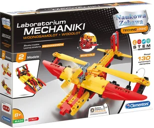 CLEMENTONI Laboratorium mechaniki Wodnosamolot i Hydroplan p6 50060 - Zabawki konstrukcyjne - miniaturka - grafika 2