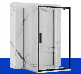 Rea Czarna przyścienna 100x80 Rapid Slide - Kabiny prysznicowe - miniaturka - grafika 2