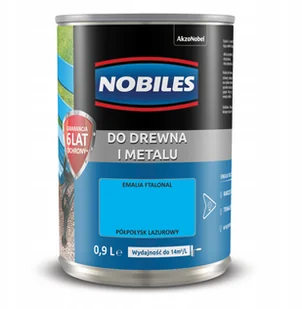 Nobiles Farba Ftalonal półpołysk lazurowa 0 9 l - Farby do metalu - miniaturka - grafika 2